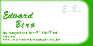 edvard biro business card