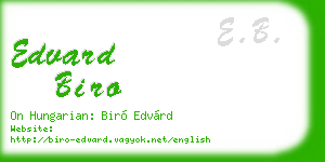 edvard biro business card